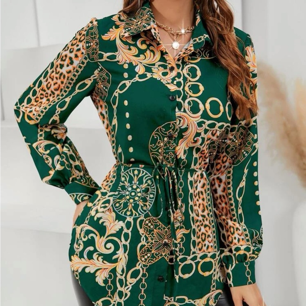 Sexy belted blouse